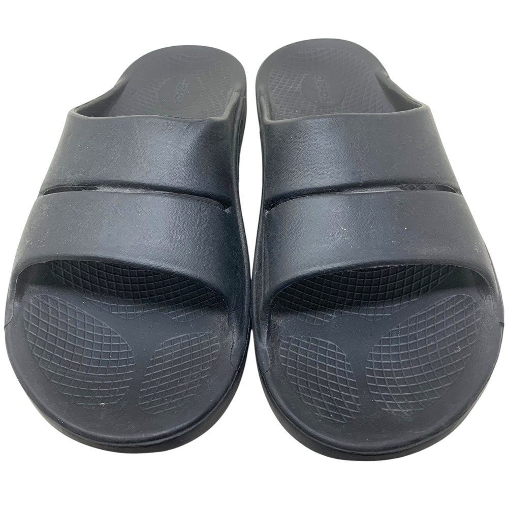 OOFOS OOahh Recovery Slide Sandals Men's Black Comfort Slides Size 12 EU 45 - Picture 3 of 7